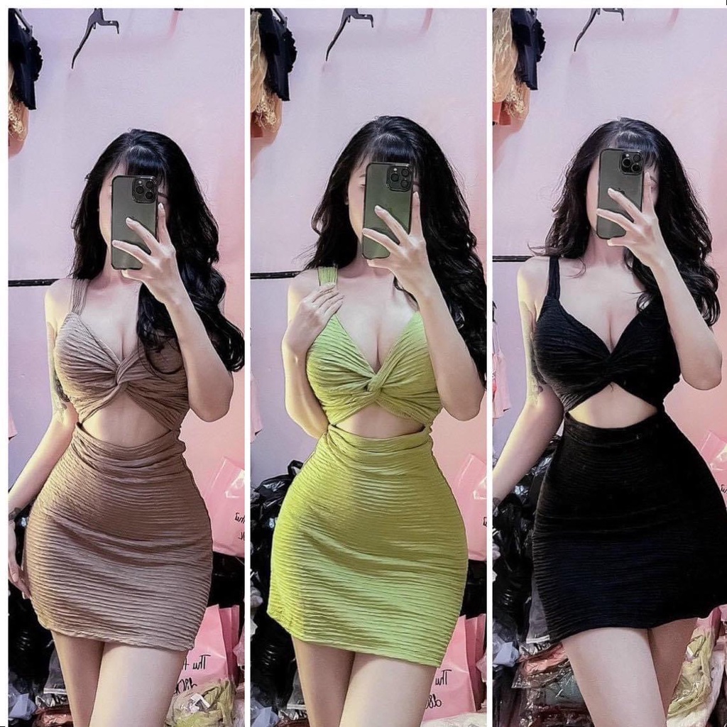Đầm xốp xoắn có mút chất đẹp