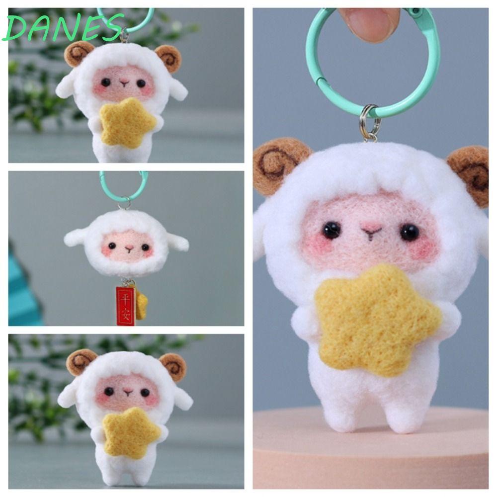 DANES Cừu Nhồi Bông Bằng Len Chưa Hoàn Thành Dùng Làm Đồ Trang Trí