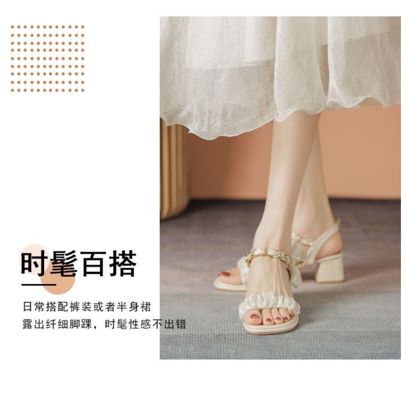 Giày Cao Gót Sandal Mùa Hè Kiểu Dáng Mới Cho Nữ