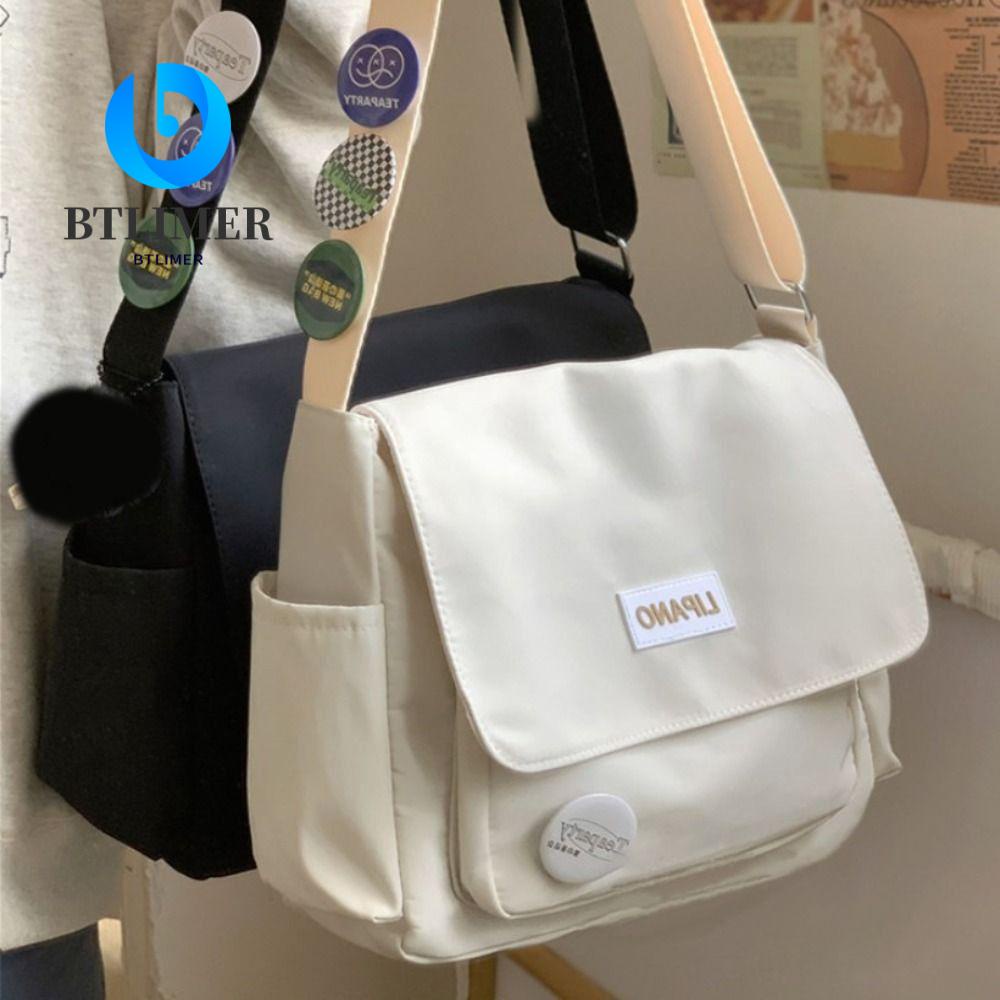 BTLIMER Ba Lô Đeo Vai Bằng Nylon Sức Chứa Lớn Màu Trơn Tùy Chỉnh Tiện Dụng Cho Học Sinh