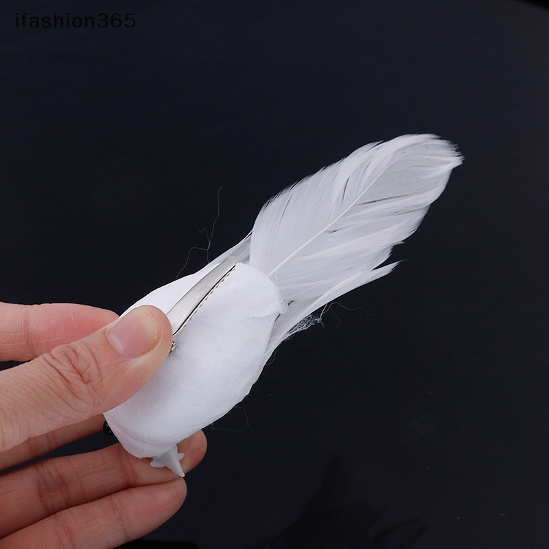 Set 2 Chú Chim Nhân Tạo Gắn Lông Vũ Trang Trí Thời Trang ifashion365