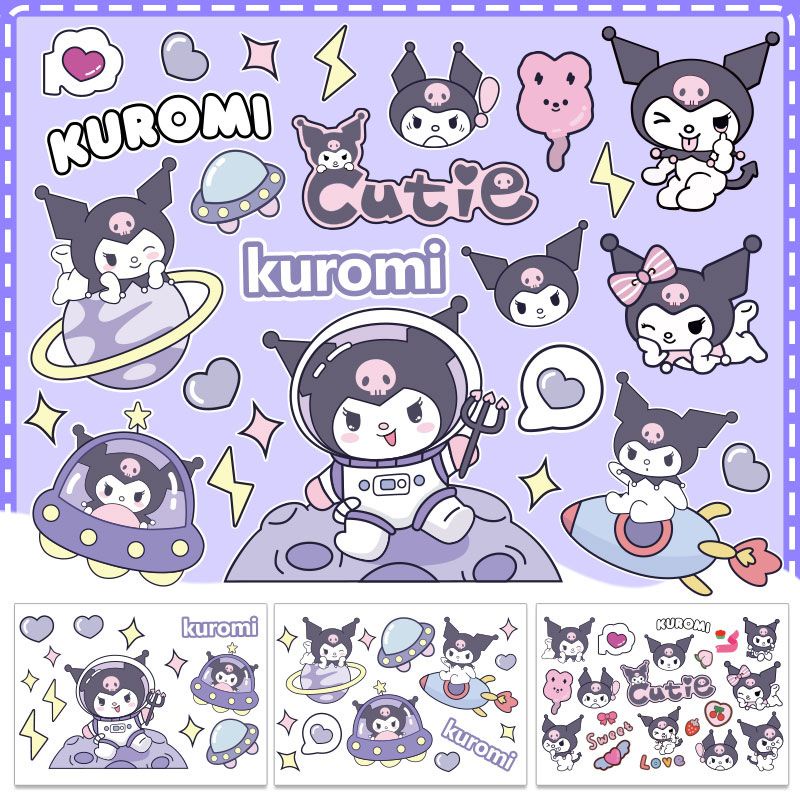 Miếng Dán Trang Trí Xe Mô Tô Kuromi Chất Lượng Cao