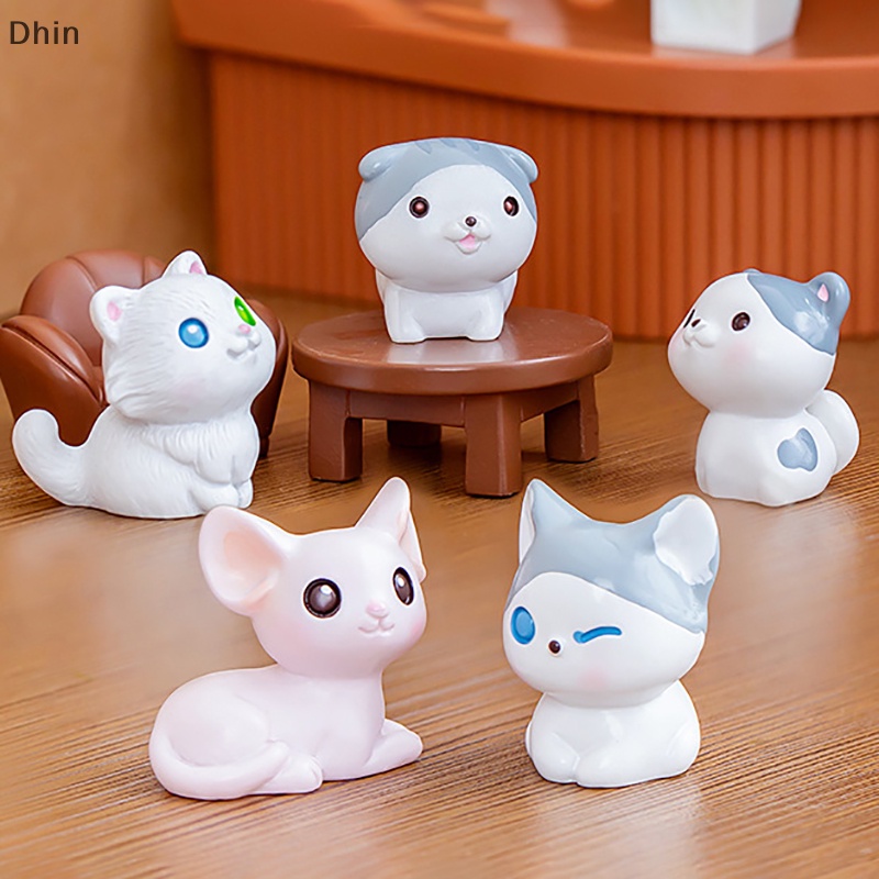 Đồ trang trí Chú Mèo Hoạt Hình Bằng Nhựa Resin Dễ Thương Trang Trí Tiểu Cảnh / Nhà Búp Bê
