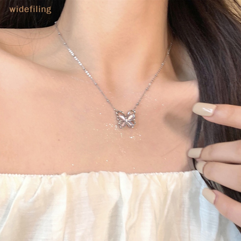 Vòng Cổ Choker Hai Lớp Bản Rộng Mặt Bướm / Dâu Tây Đính Pha Lê Tinh Tế Ngọt Ngào Cho Nữ