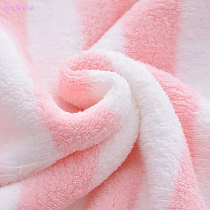 Khăn Lông Cừu San Hô Dày Dặn Siêu Thấm Hút Giúp Tóc Khô Nhanh