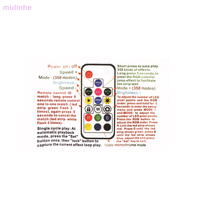 Bộ Điều Khiển Từ Xa 3Pin Mini RF DC5-24V 17Keys Cho WS2812B WS2811