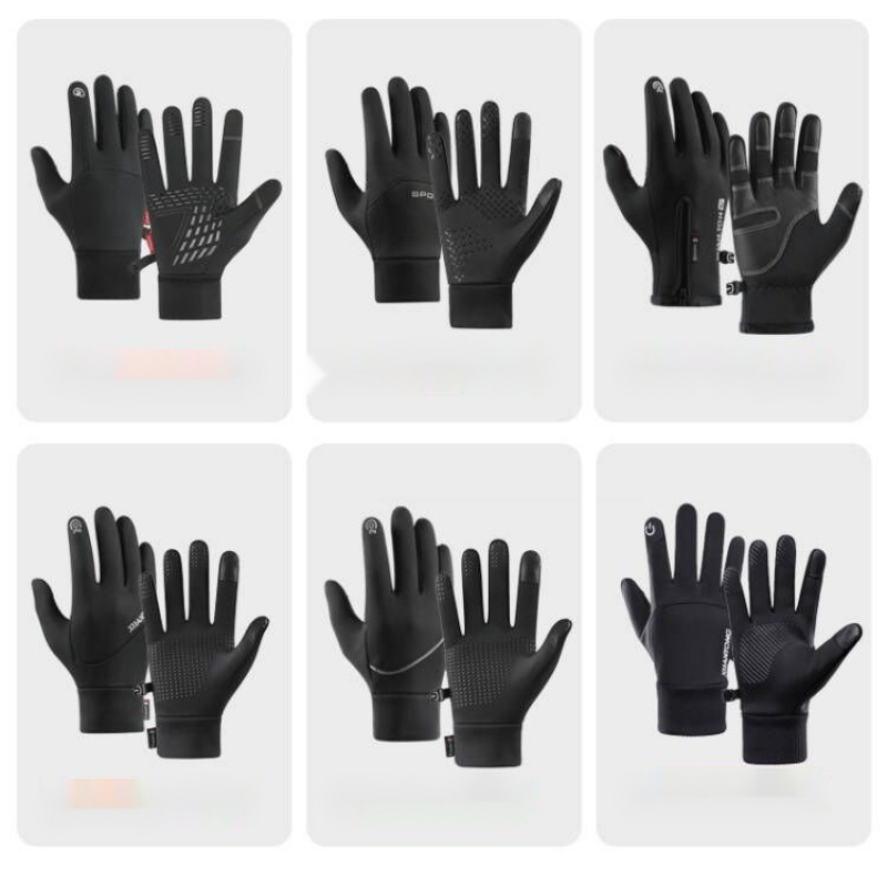 Găng Tay Lái Xe Đạp / Leo Núi Vải Lông Cừu Giữ Ấm Chống Gió / Chống Trượt Màn Hình Cảm