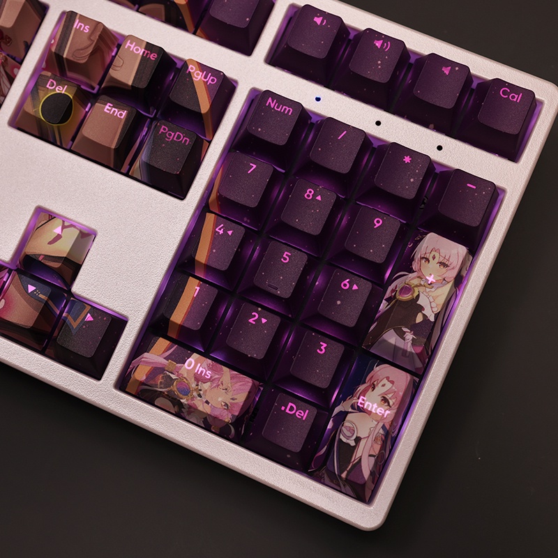 Fu Xuan Keycaps Cherry Profile Honkai Star Rail Anime PBT Nhuộm Phụ Cơ Keycap