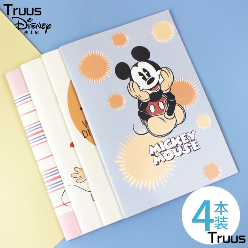 Sổ Tay Ghi Chú Bằng Sắt Kẻ Sọc Ngang In Hình Chuột Mickey Disney Cho Học Sinh Trung Học