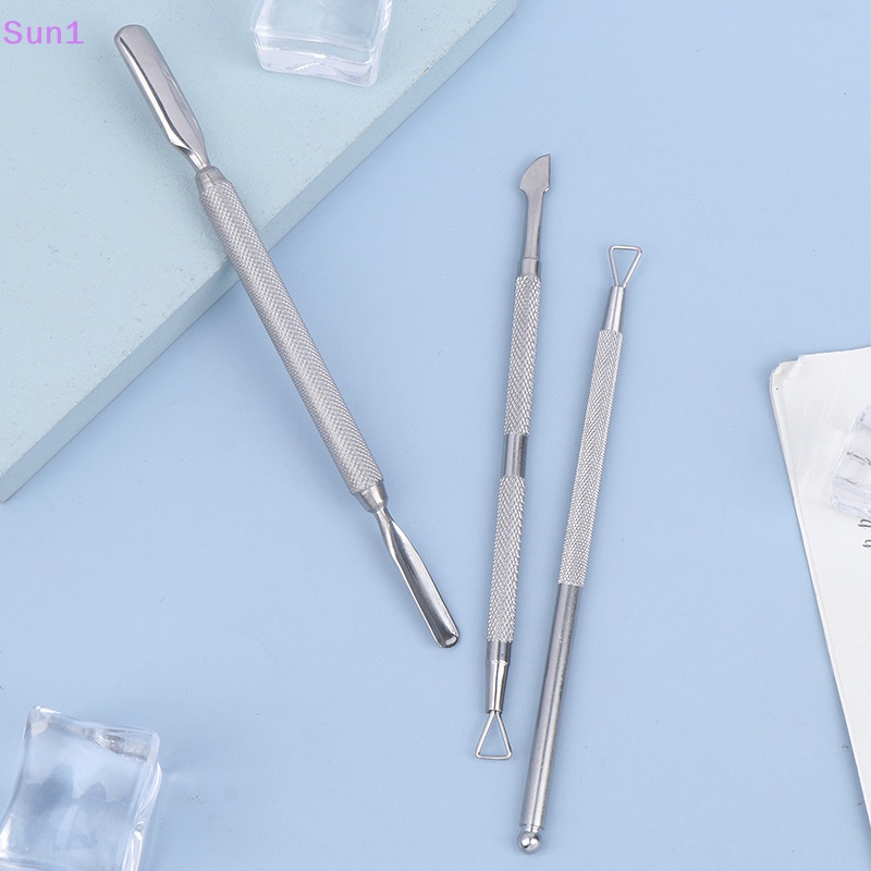 Set 1 Dụng Cụ Tẩy Tế Bào Chết Cho Móng Tay Bằng Thép Không Gỉ