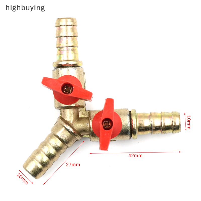 Van Chữ Y 3 Đầu 3 / 8 &quot;10mm Chuyên Dụng Cho Bình Gas / Dầu / Nhiên Liệu Đầu Nối Ống gas Hình Chữ Y Bằng Đồng Thau Bóng Tắt Bóng 3 Chiều 3 Chiều Hình Chữ Y Chuyên Dụng