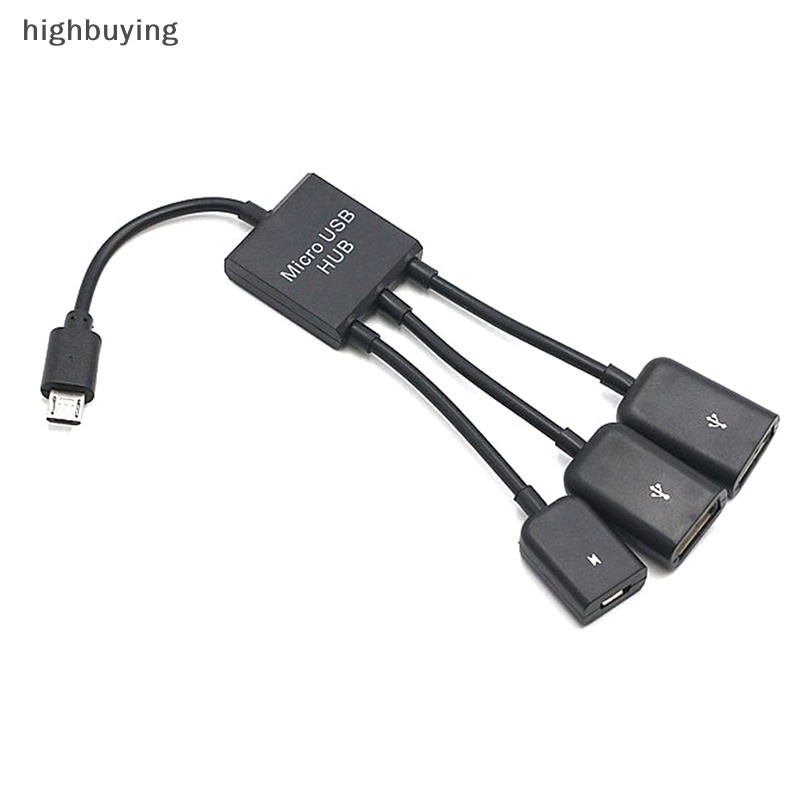 Cáp OTG 3 Trong 1 Cổng Micro USB Type C Sang Hai Cổng USB 2.0 Mới