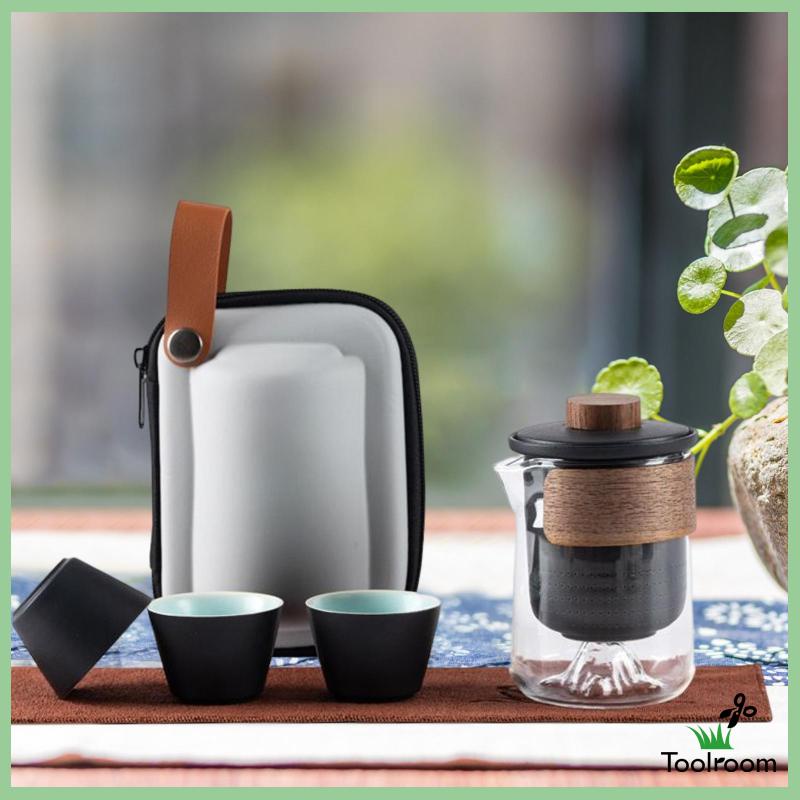 Bộ Ấm Trà Bằng Gốm Chịu Nhiệt Kèm Nắp Đậy Tiện Lợi