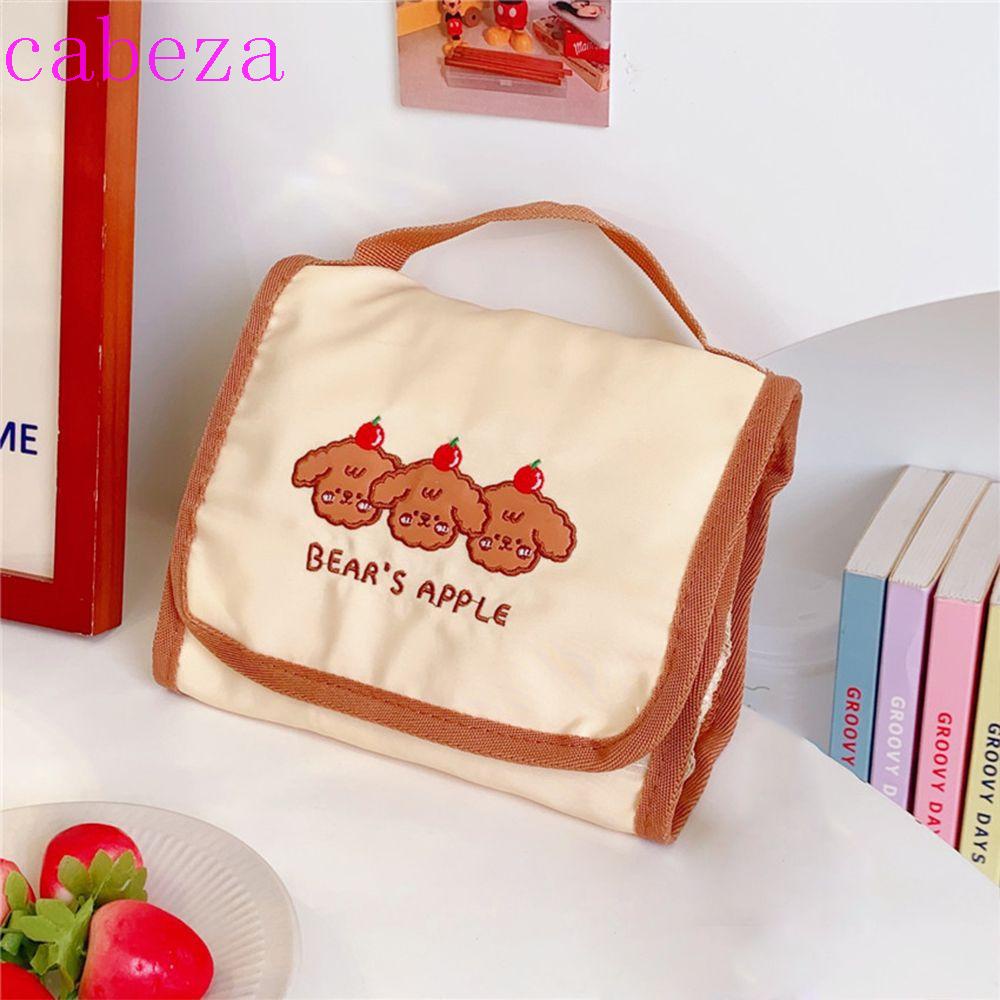 CABEZA Túi Lưới Đựng Mỹ Phẩm Bằng Nylon Hình Gấu Dễ Thương