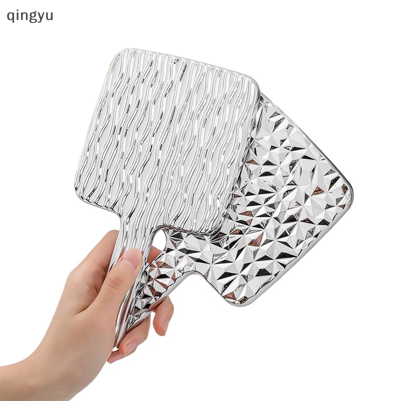 1 Gương Trang Điểm Cầm Tay Hình Vuông Kích Thước Lớn Dành Cho Bạn Nữ