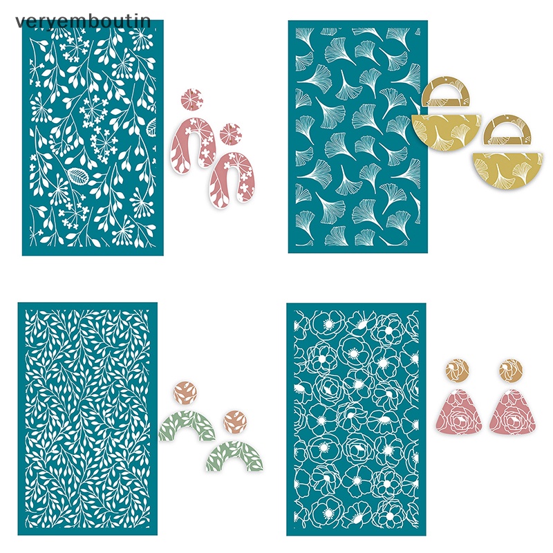 Khuôn Lụa Polymer Dạng Lưới in Họa Tiết Có Thể Tái Sử Dụng Làm Trang Sức Thủ Công