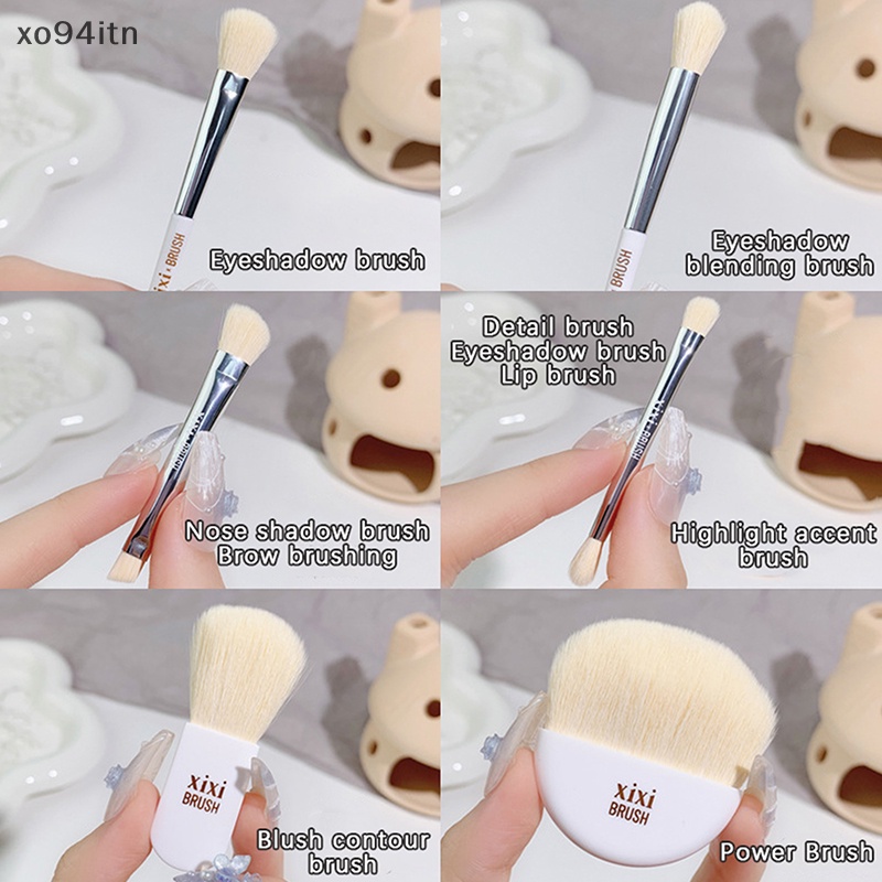 Set 6 Cọ Trang Điểm Lông Mềm Kèm Hộp Đựng Tiện Lợi Cho Nữ