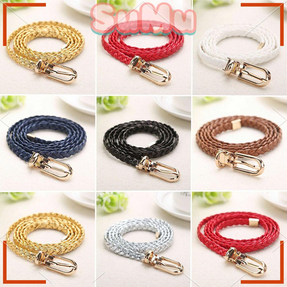 SUMU Thắt Lưng Bện Dây Phong Cách Vintage Cho Nữ