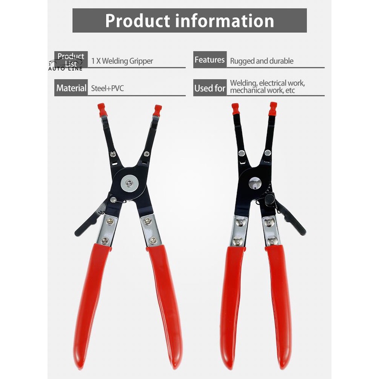 Kìm Hàn 9.69 &quot;Kèm 2 Dây Điện Chuyên Dụng Sửa Chữa Xe Hơi SHOPCYC7612