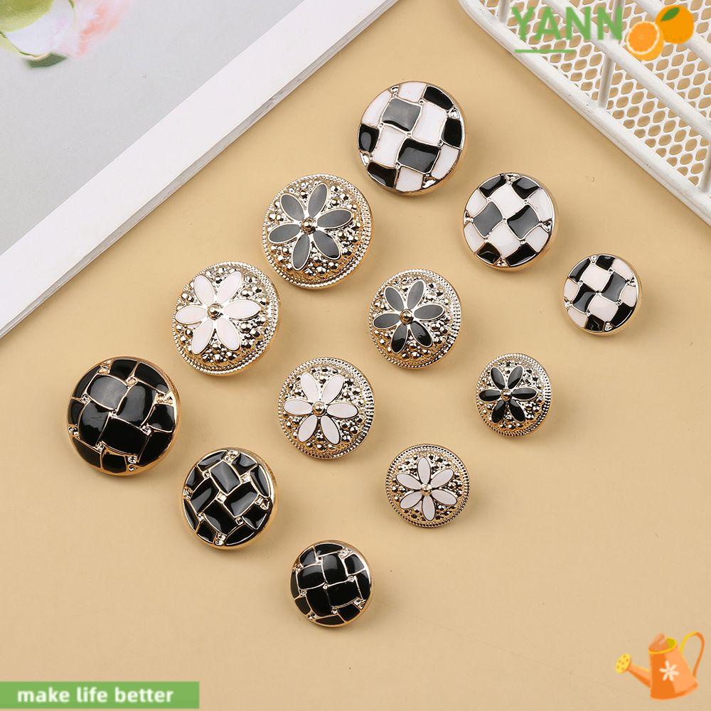 YANN1 Set 10 / 10 Cúc Áo Nhiều Màu Sắc Dùng Để Trang Trí Quần Áo