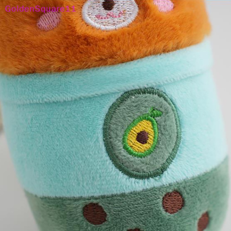 1 Túi Đựng Tách Trà Sữa Gấu Thỏ Nhồi Bông Mềm 13cm