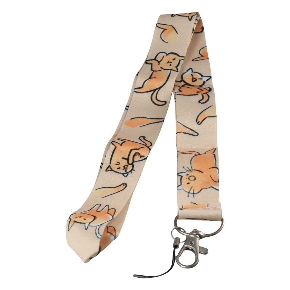 CHOOKEY Dây Đeo Thẻ ID / Chìa Khóa Hình Mèo Dacron Dễ Thương Tiện Dụng Cho Văn Phòng