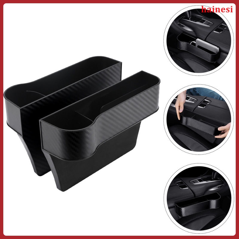 Bộ 2 Túi Da Đựng Vật Dụng Gắn Khe Ghế Ngồi Xe Hơi Tiện Lợi