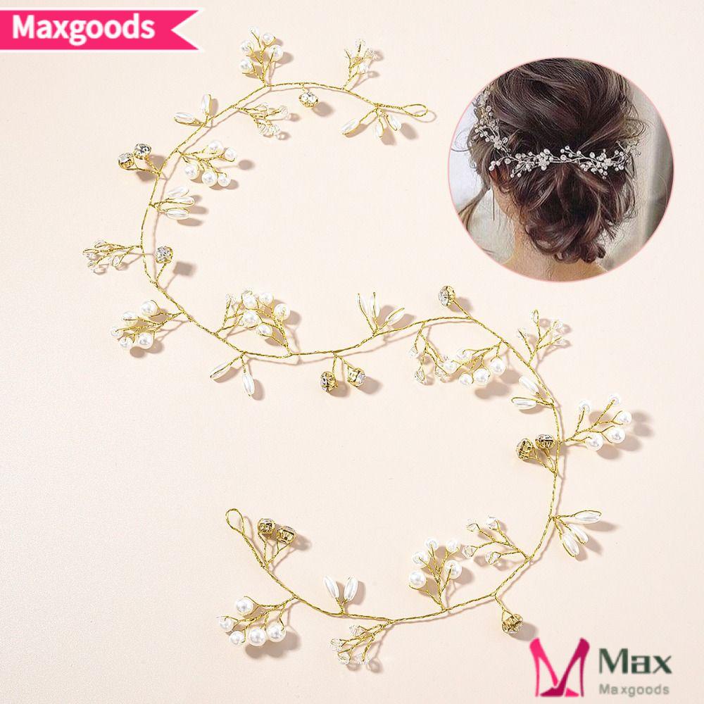 MAXG Dây Cài Tóc Màu Sắc Vàng Thời Trang Cho Phù Dâu