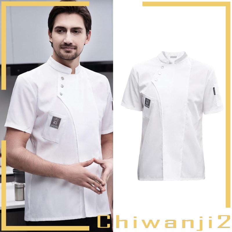 Áo Khoác Đầu Bếp Ngắn Tay Thoải Mái Thời Trang Unisex