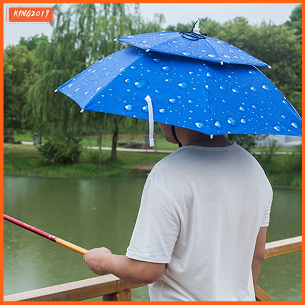 Dù Gấp Hai Lớp Chống Tia UV Bảo Vệ Khi Đi Câu Cá / Cắm Trại