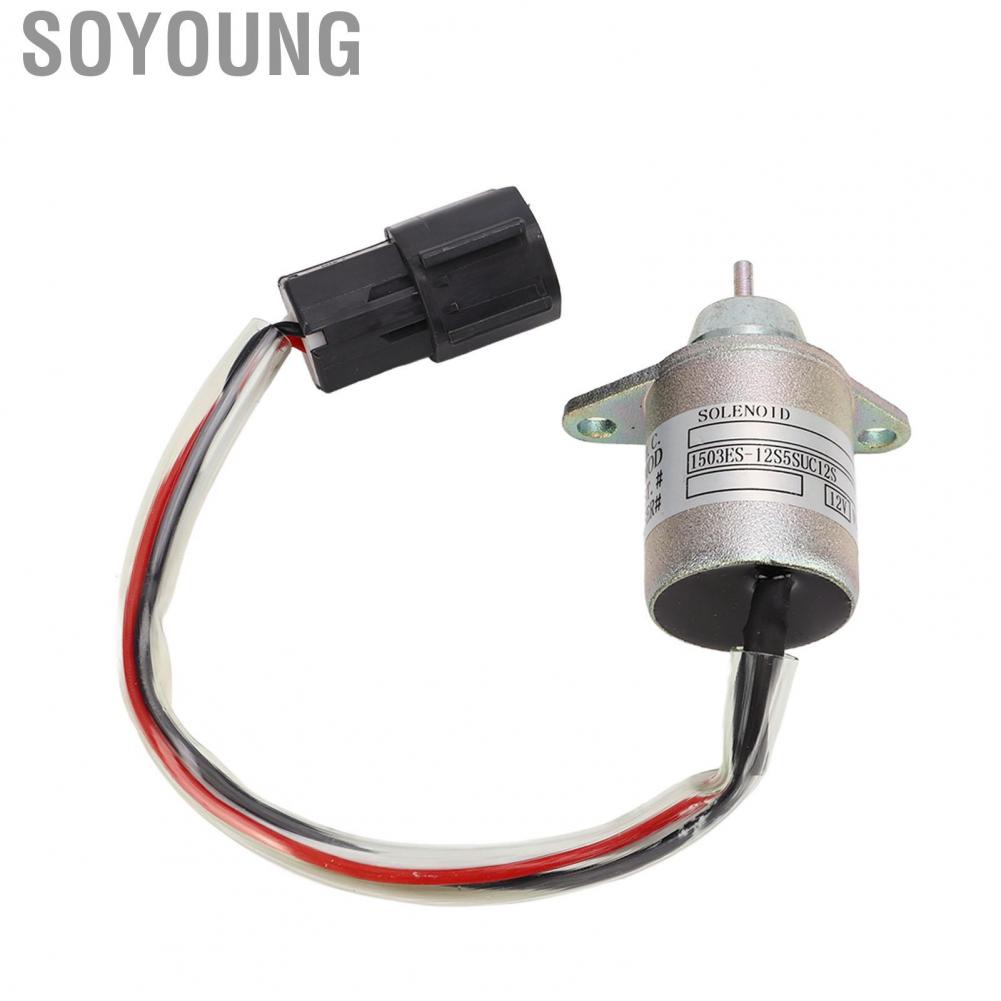 Soyoung Shut Down Solenoid  119233‑77931 Durable High Performance Sturdy DC12V for Engine