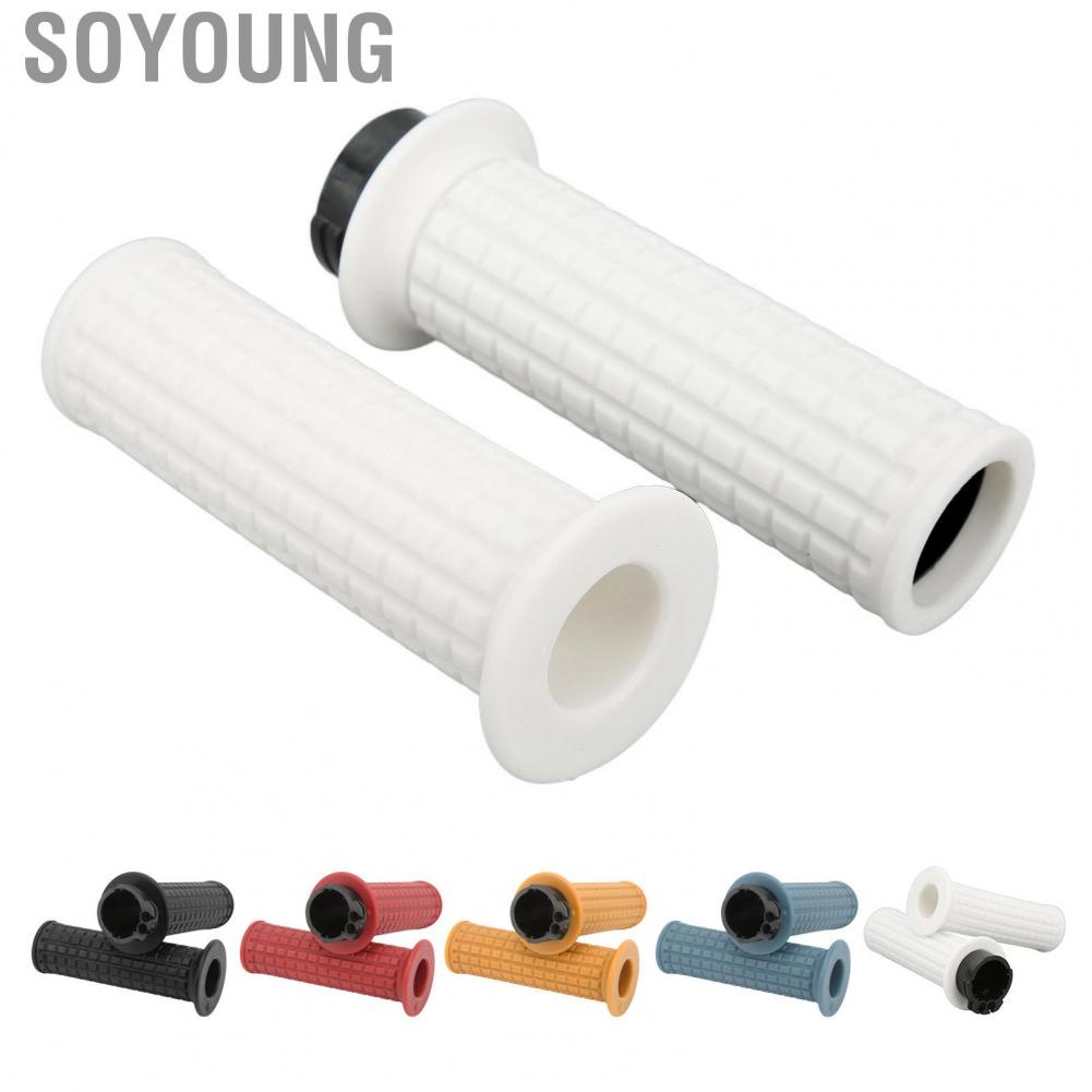 Soyoung Throttle Accelerator Handle Grips  25mm Caliber Control Impact Proof Heavy Duty Easy To Install for Motorcycle