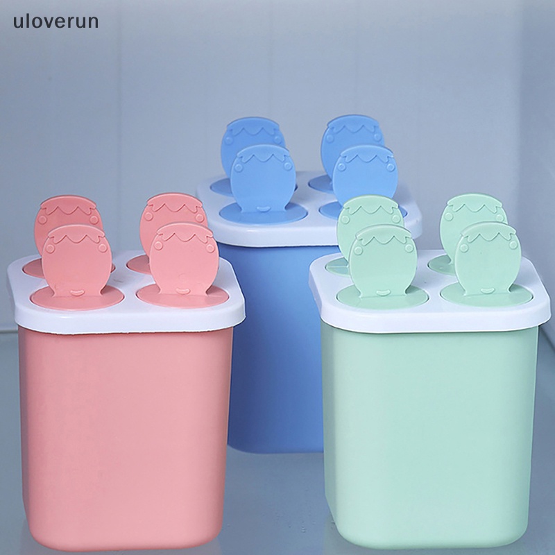 1 Khuôn Làm Kem Que 4 Ngăn Bằng Nhựa Tiện Dụng