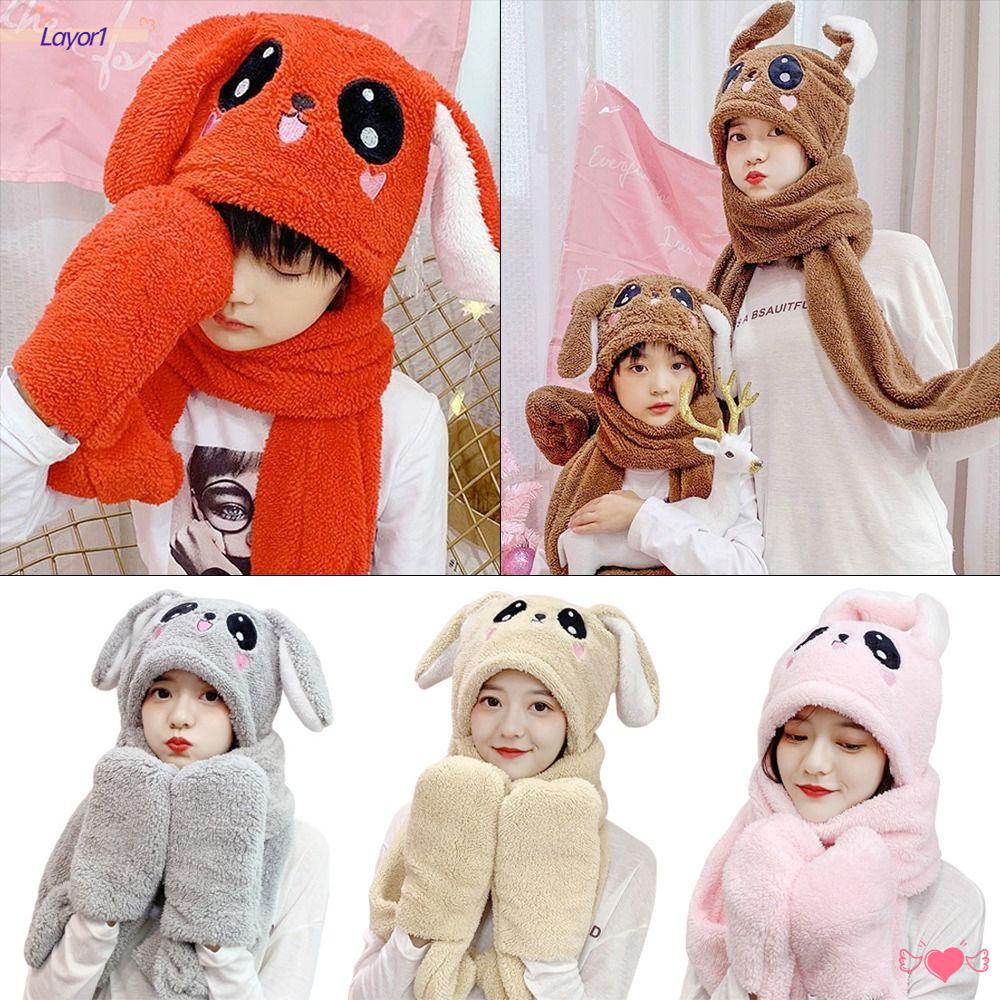 LAYOR1 Mũ Tai Thỏ Giữ Ấm Thời Trang Cho Nữ