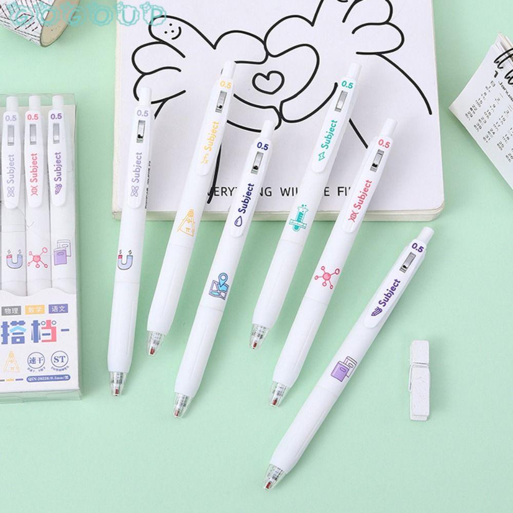 GOGOUP Set 6 Bút Mực Gel Họa Tiết Hoạt Hình Dễ Thương