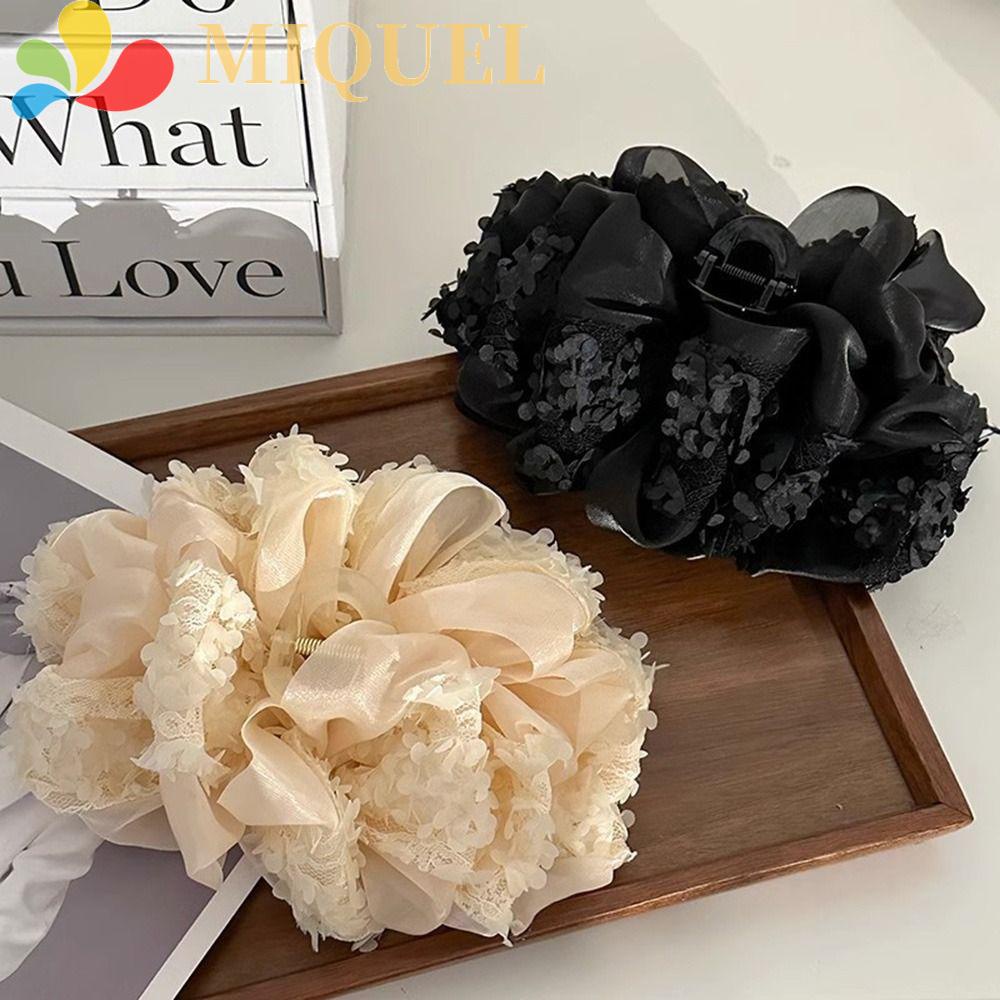 MIQUEL Kẹp Tóc Nơ Lưới Hai Mặt Bằng Acrylic Cho Tiệc Tùng