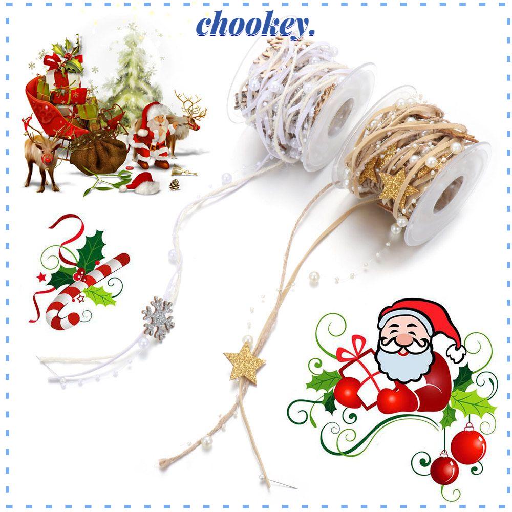 CHOOKEY Dây Treo Trang Trí Cây Hình Ngôi Sao / Bông Tuyết Xinh Xắn