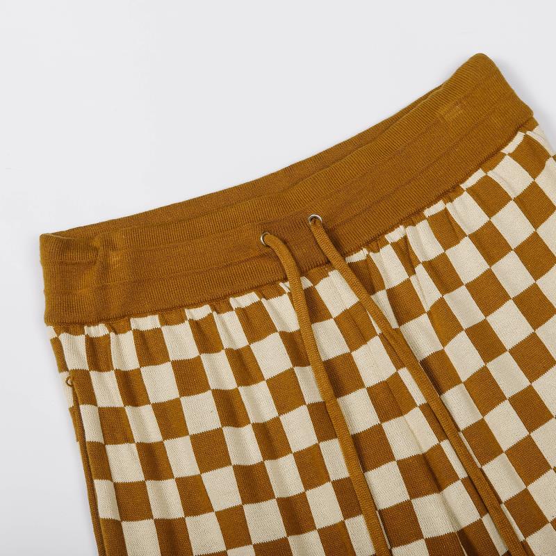Hàng Mới Về Mới Quần Short Dệt Kim Kẻ Caro Cổ Điển Thời Trang L555V 5 / 4 ShortsTI7RW Cho Nam Và Nữ