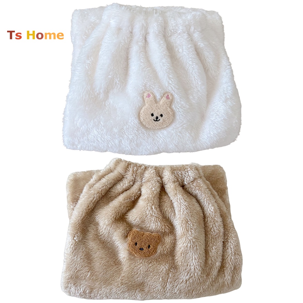 Chăn Dày Dặn Mềm Mại Ấm Áp Có Khóa Cài Hình Gấu / Thỏ Dễ Thương Cho Trẻ Sơ Sinh Vào Mùa Đông