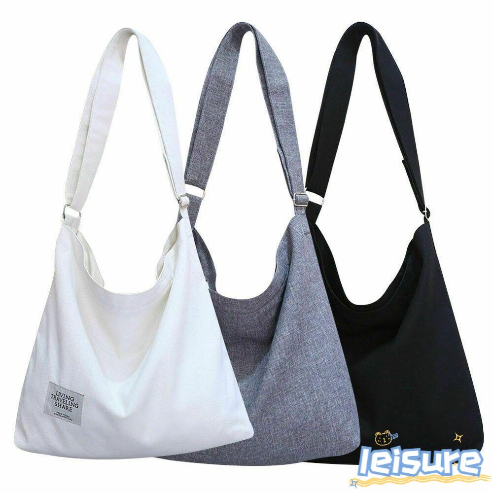 LEISURE Túi Xách Canvas Cỡ Lớn Thời Trang Cho Nữ