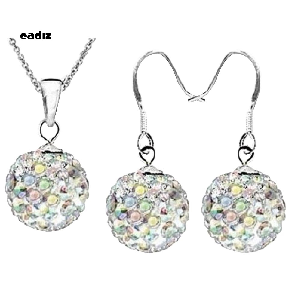 Set 2 Vòng cổ Và Bông Tai Đính Đá Thời Trang Cho Nữ