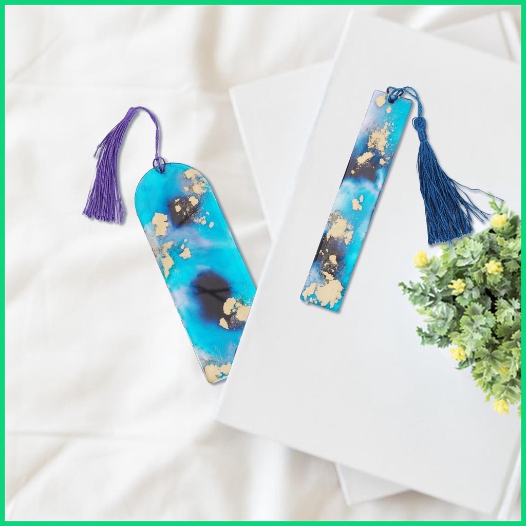 Khuôn Silicone Làm Thẻ Đánh Dấu Trang Sách DIY Kèm Tua Rua Gọn Nhẹ Tiết Kiệm Không Gian