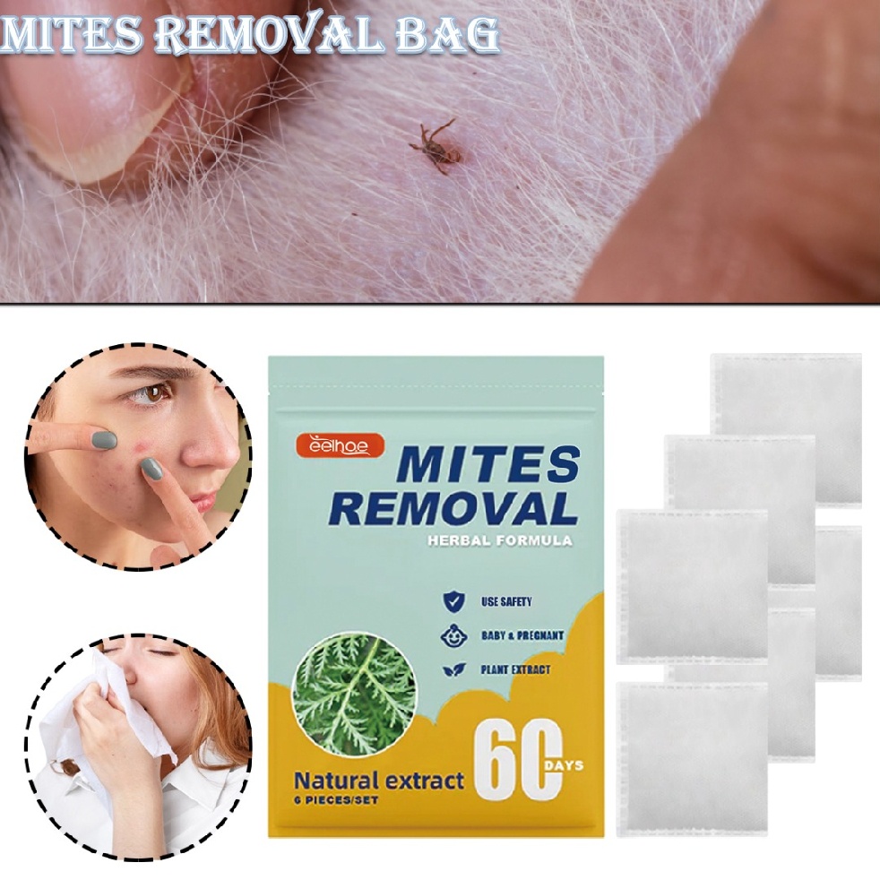 Mites Removal Bag Natural Herbal Mite Killer Patch Set for Beddings Fabrics