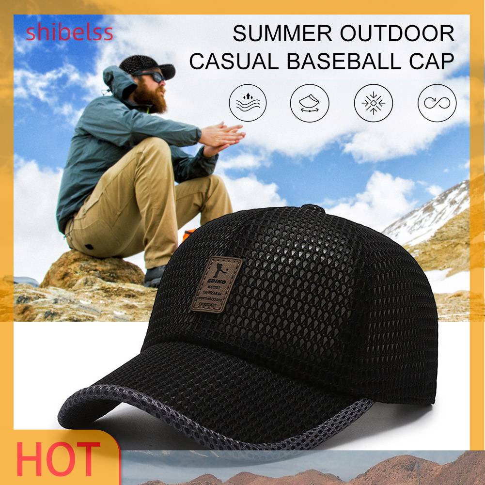 Mũ Lưỡi Trai Phối Lưới Thoáng Khí Thời Trang Mùa Hè Cho Nam Và Nữ