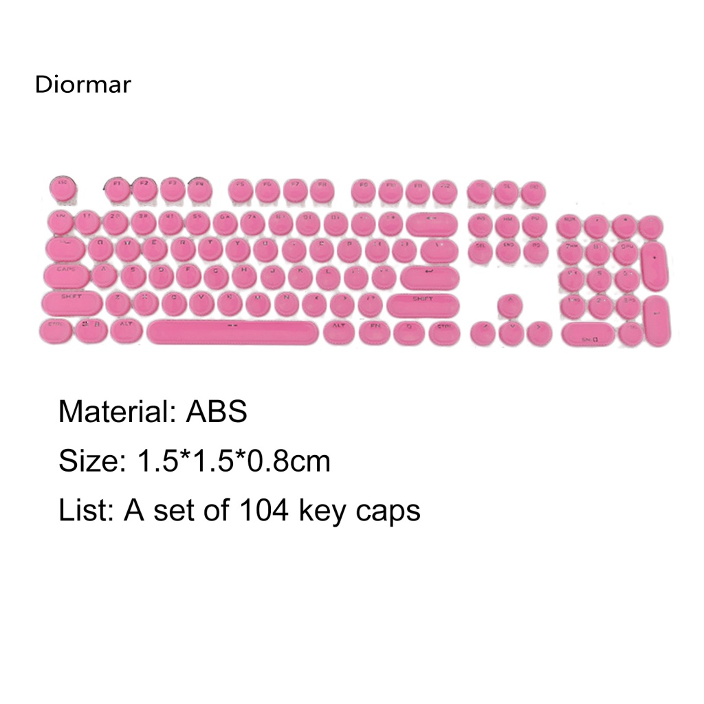 Bộ 104 Nút Bàn Phím Tròn Chống Mòn Thay Thế Cho Máy Tính