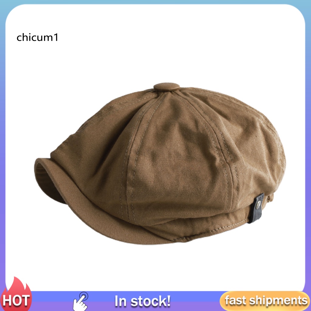 Mũ Beret Vải Pha Thoáng Khí Phong Cách Cổ Điển Cho Nam