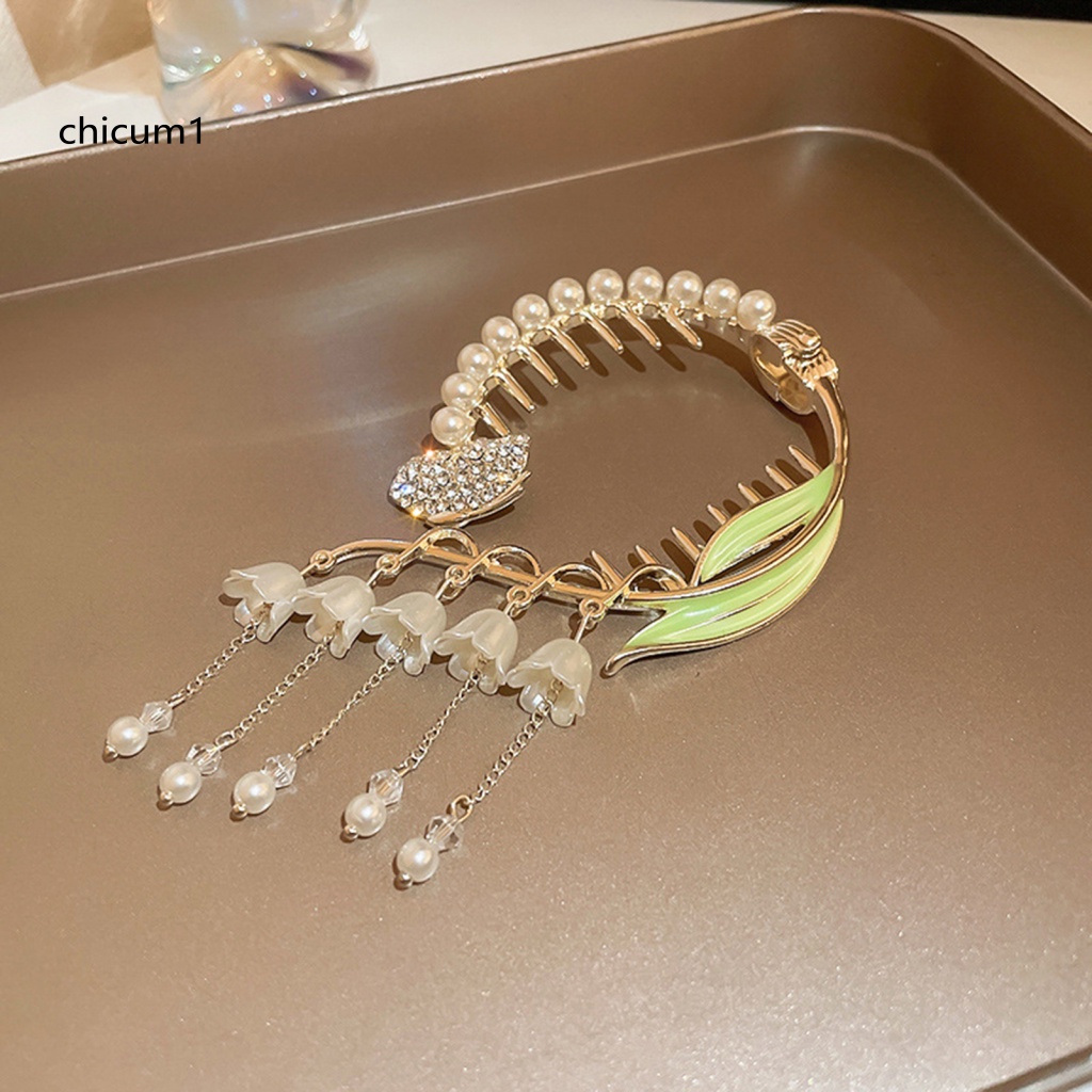 Kẹp Tóc Đuôi Ngựa Đính Ngọc Trai Giả Thời Trang