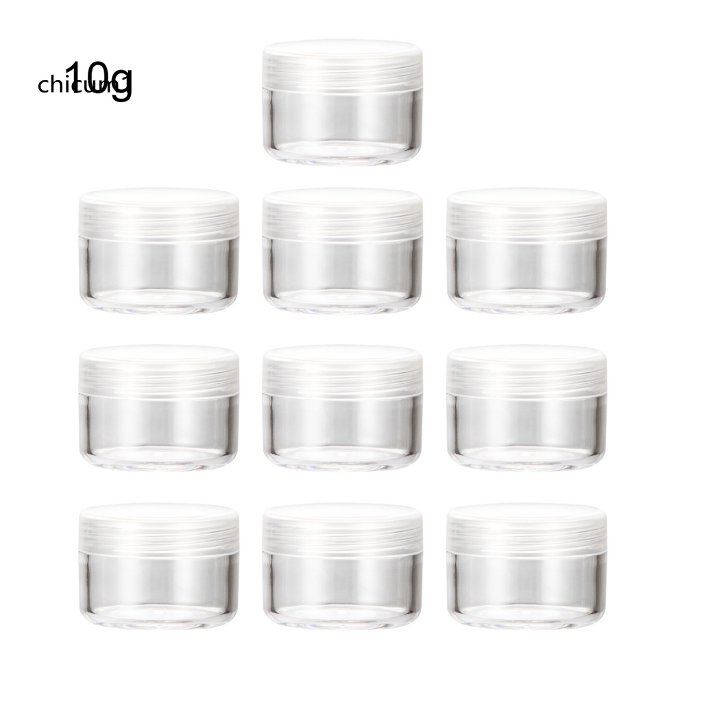 Set 10 Lọ Kem CC Dễ Sử Dụng Tiết Kiệm Không Gian Có Thể Tái Sử Dụng Cho Nữ