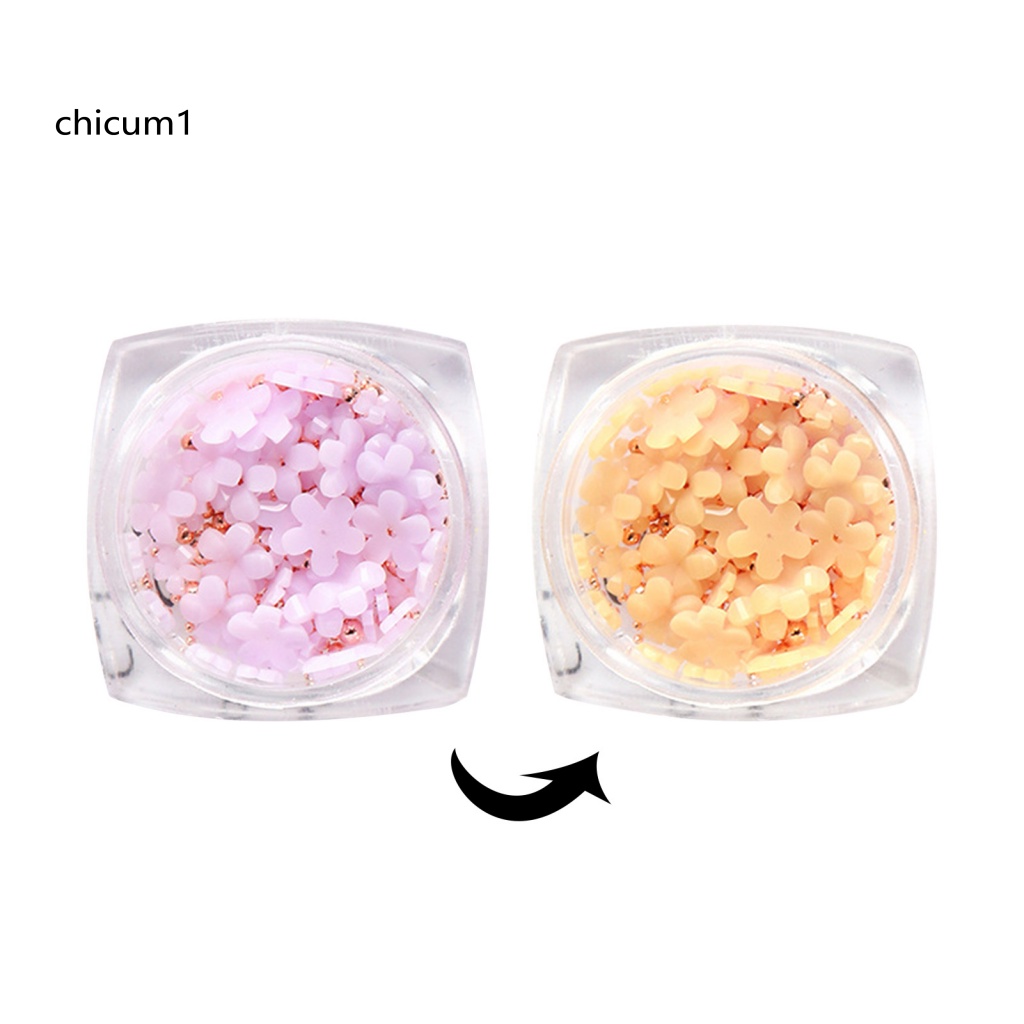 1 Hộp Phụ Kiện Trang Trí Móng Tay Nghệ Thuật 3D Bằng Nhựa Resin Màu Sắc Gradient Tinh Tế Thời Trang