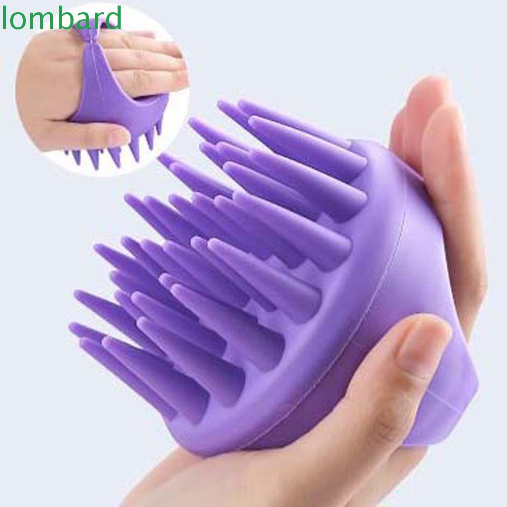 LOMBARD Bàn Chải Gội Đầu Massage Tẩy Tế Bào Chết Cơ Thể Thoải Mái Khi Ướt Và Khô